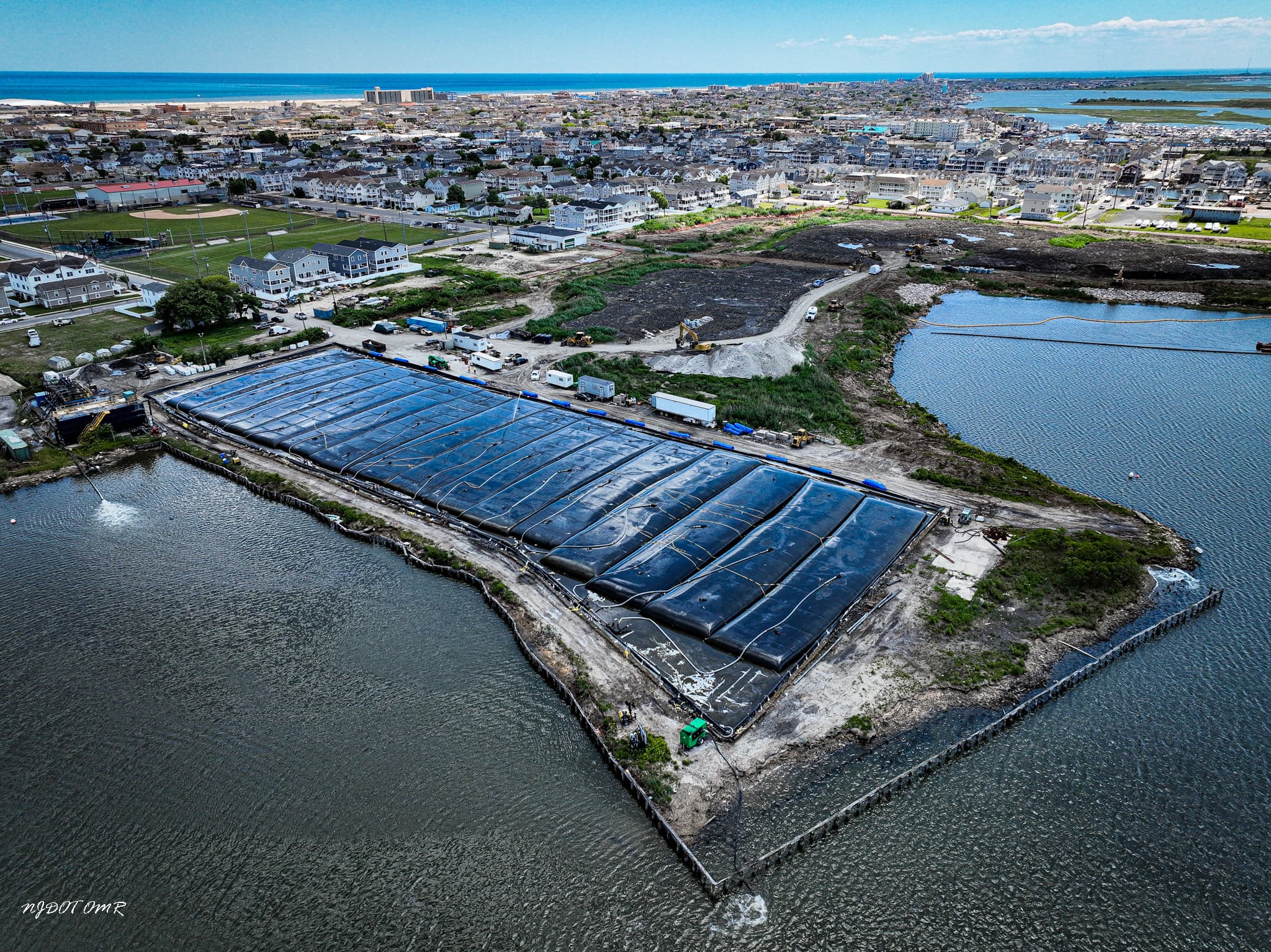 Wildwood, NJ channel restoration achieved with GEOTUBE dewatering containers