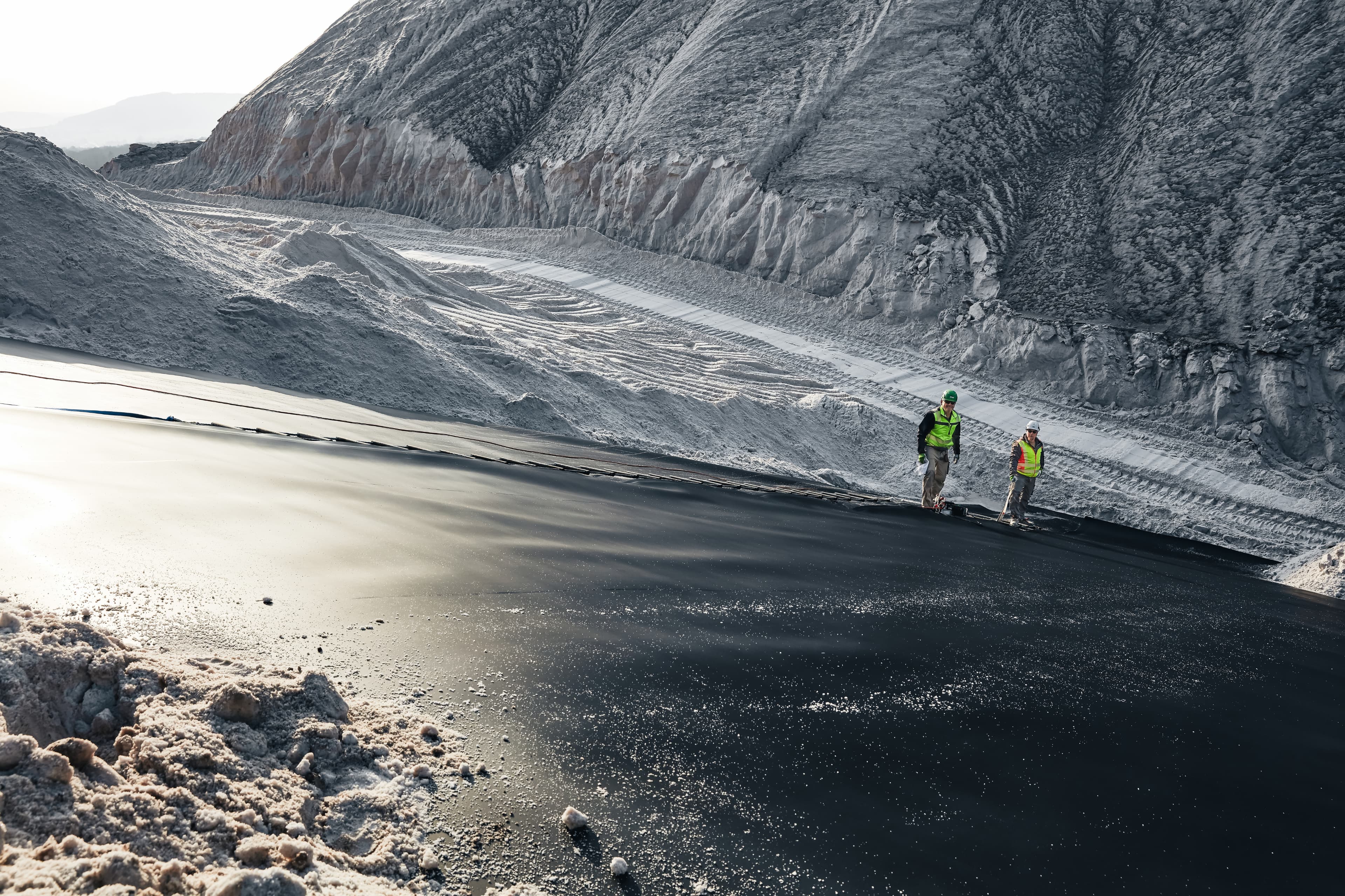 People walking installing