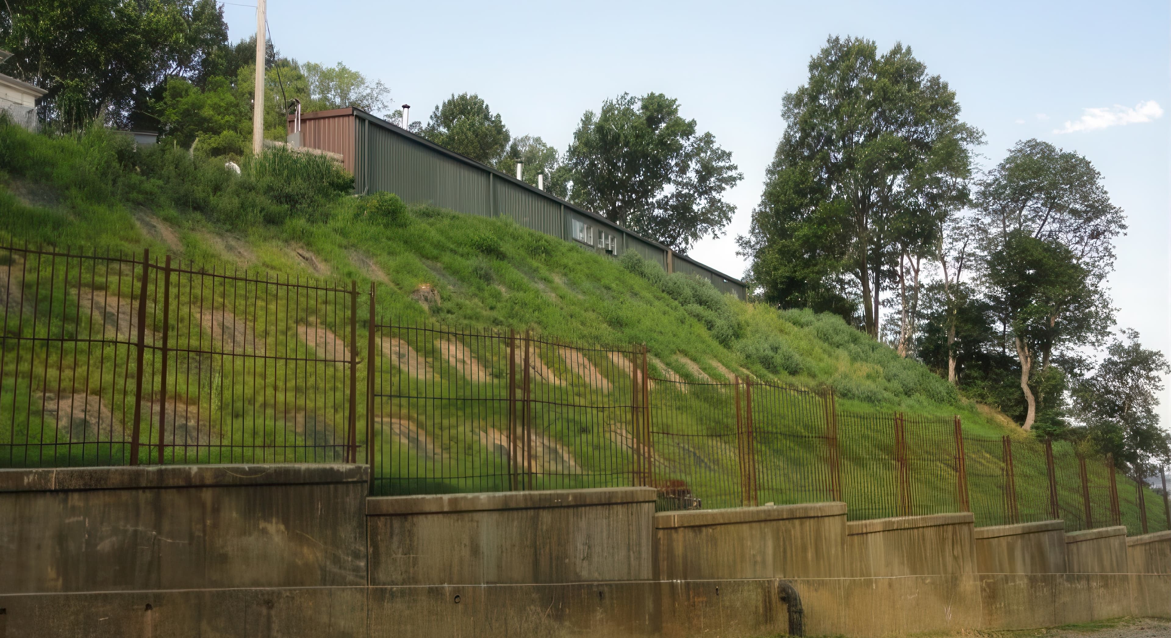 Slope stabilization behind Metal Art Museum with PROPEX
