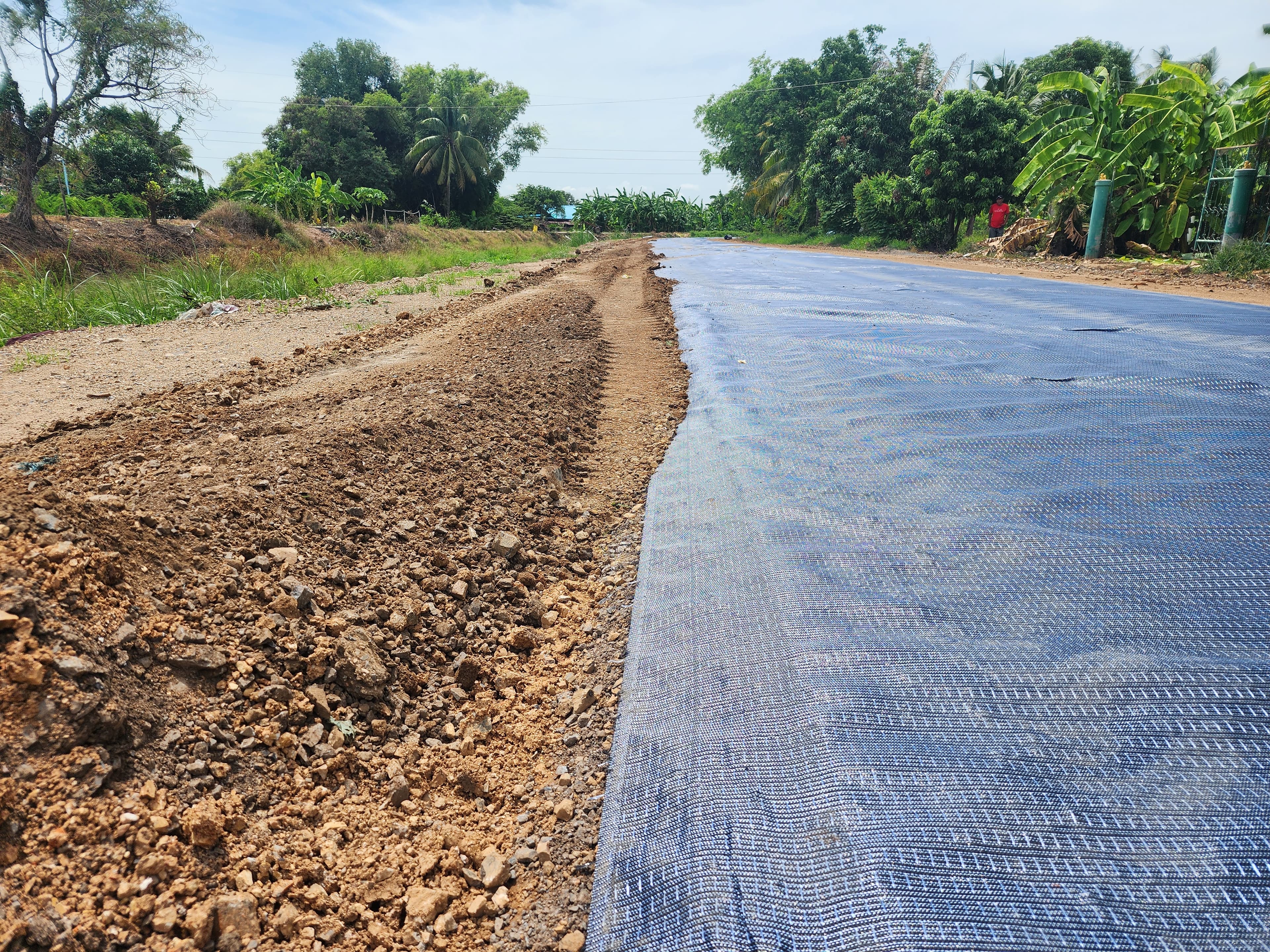 Moisture management was required to stabilize the subgrade due to its high ground water environments