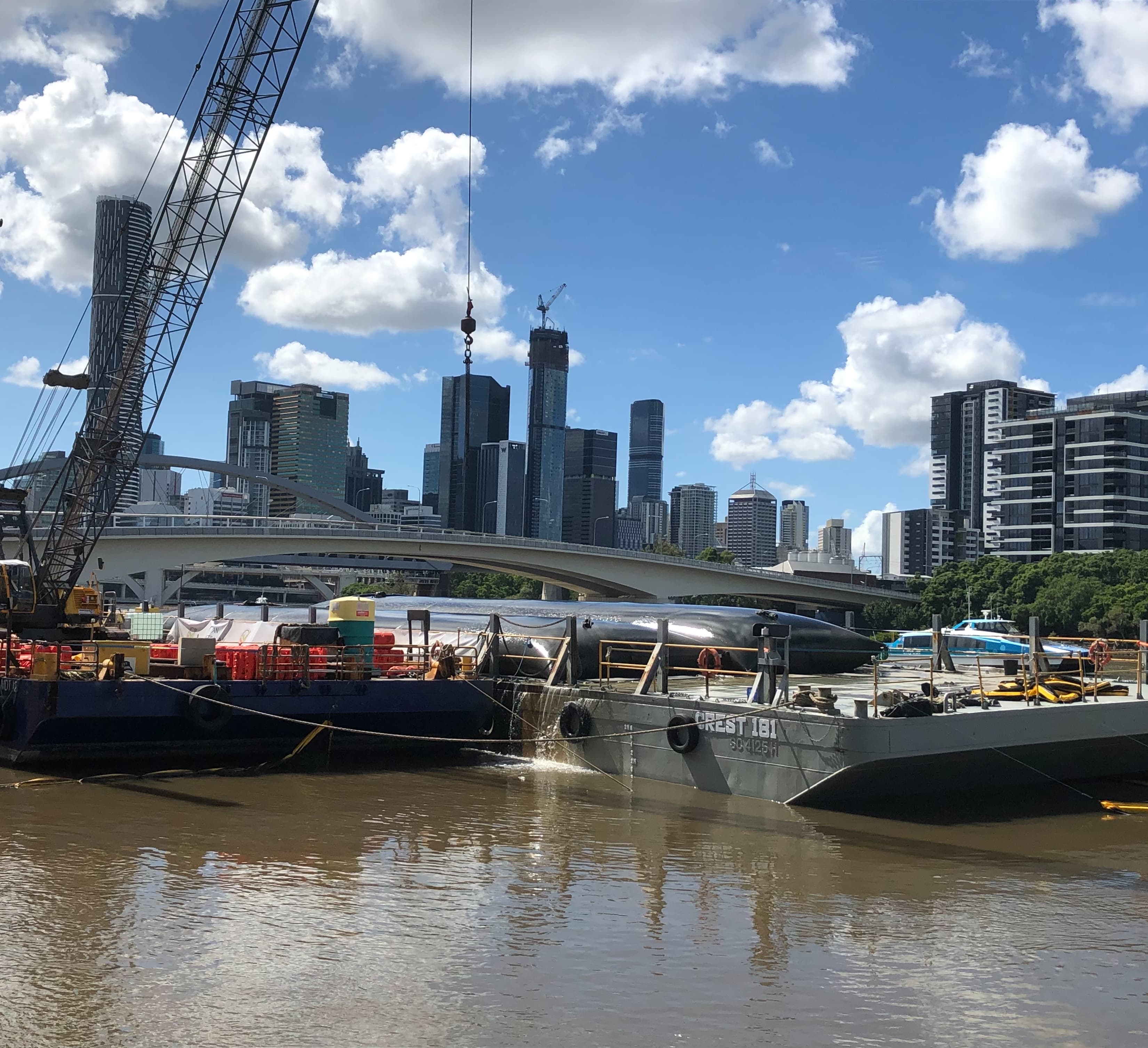 Brisbane River Australia Dewatering GEOTUBE