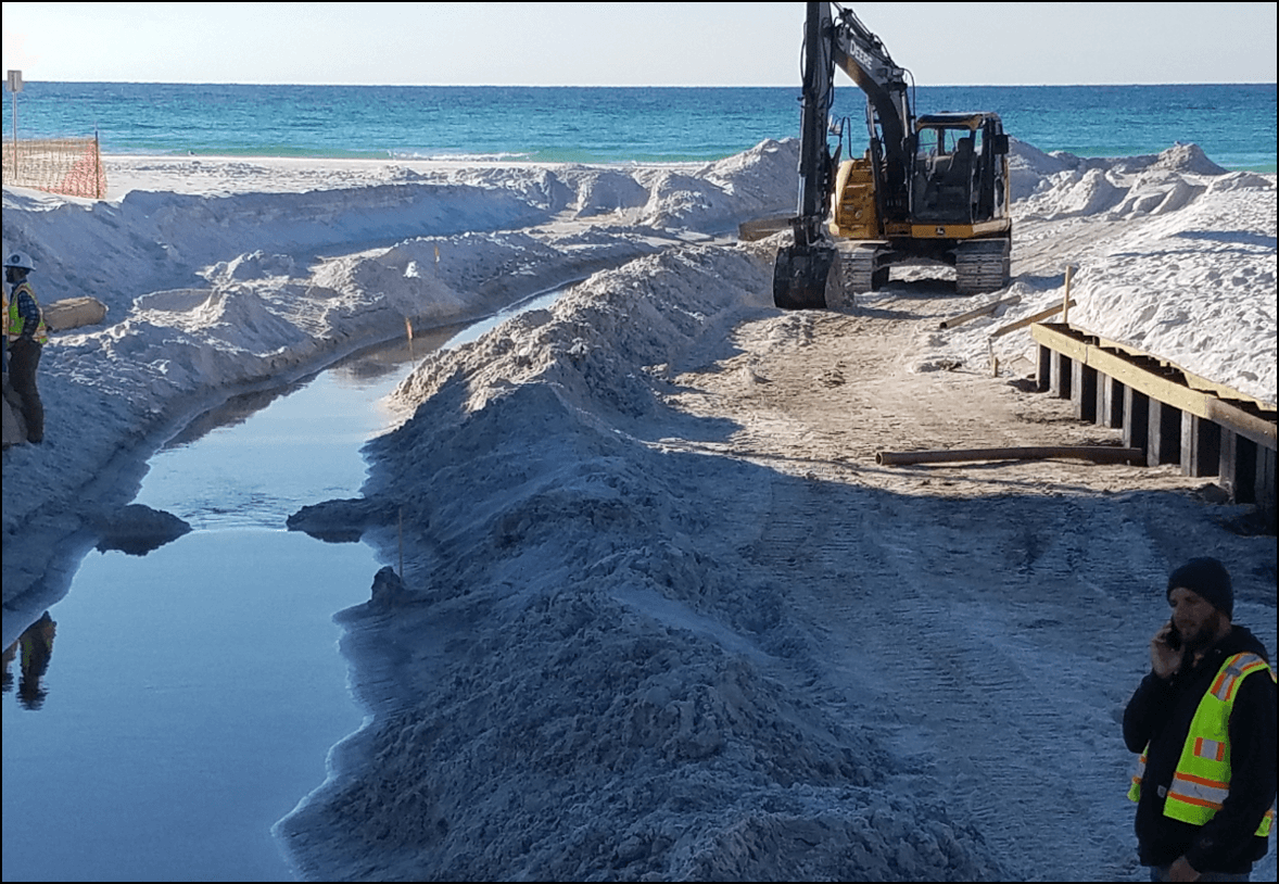 Oyster Lake outfall improvement