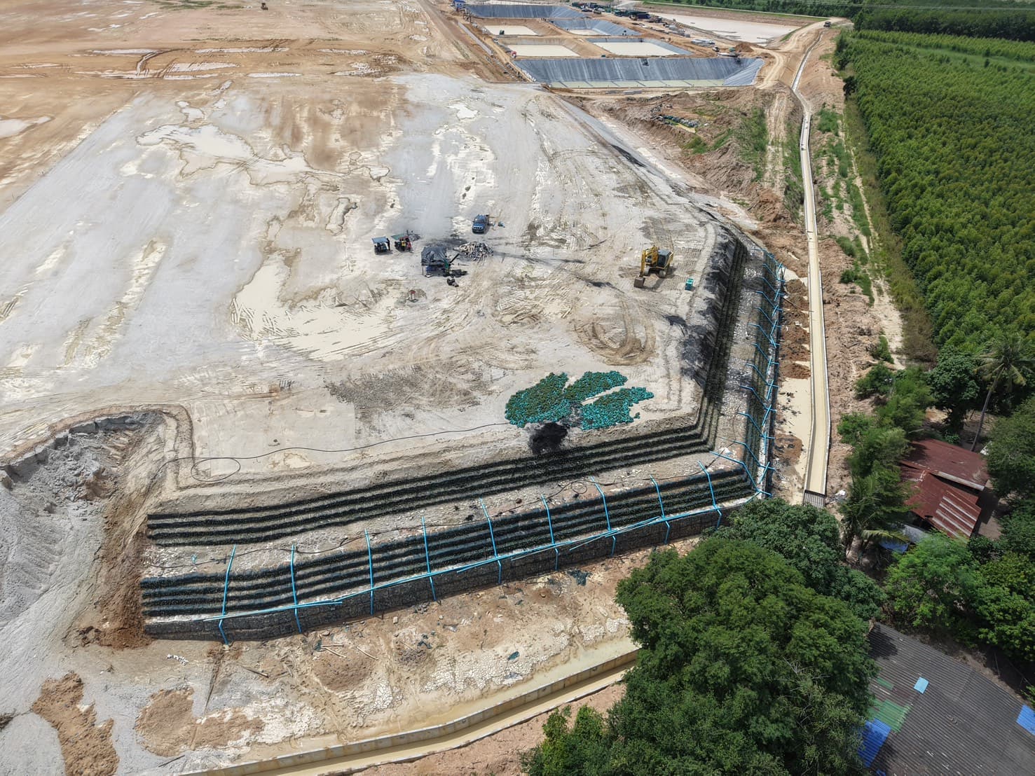 Ariel view of the site