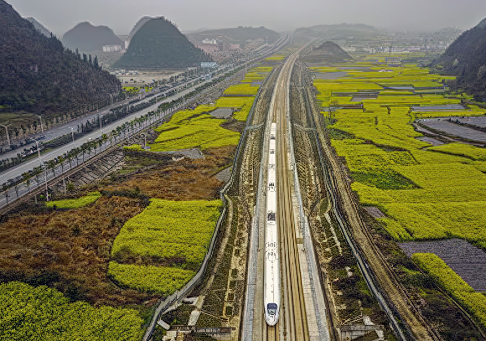 Completed high speed railway in Guizhou Province