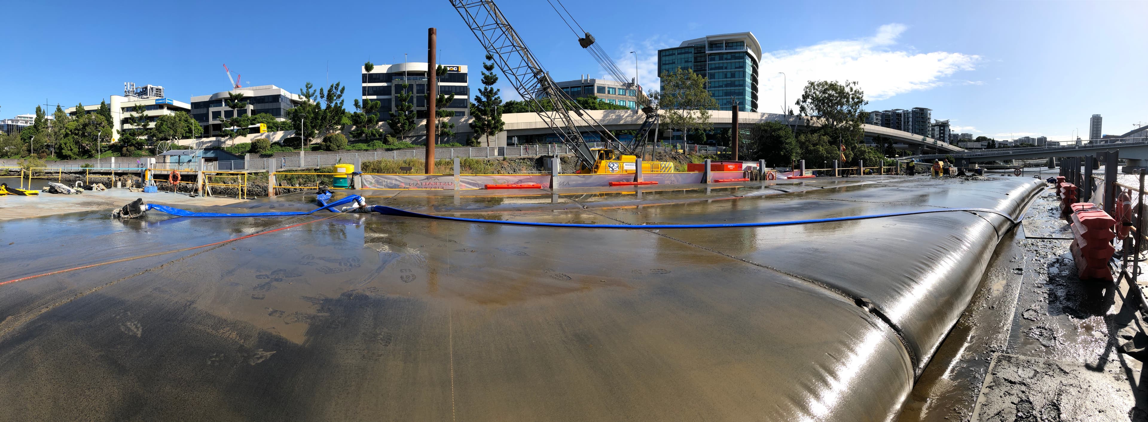 Brisbane River Australia Dewatering GEOTUBE