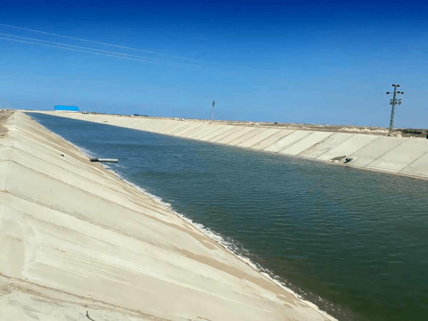 Lining canals for mega Port Said aquaculture project