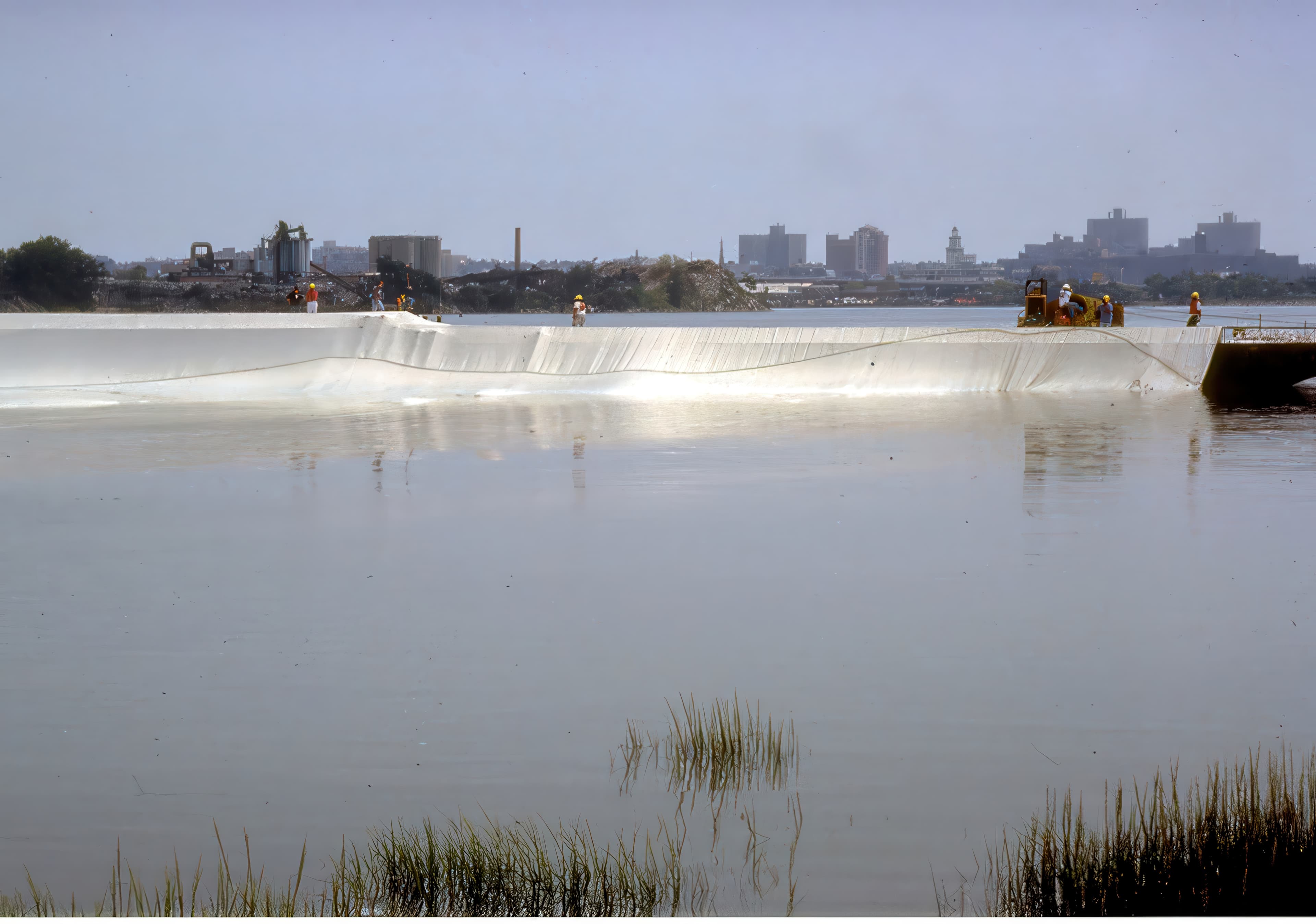 Runway overrun area, La Guardia International Airport, New York, USA