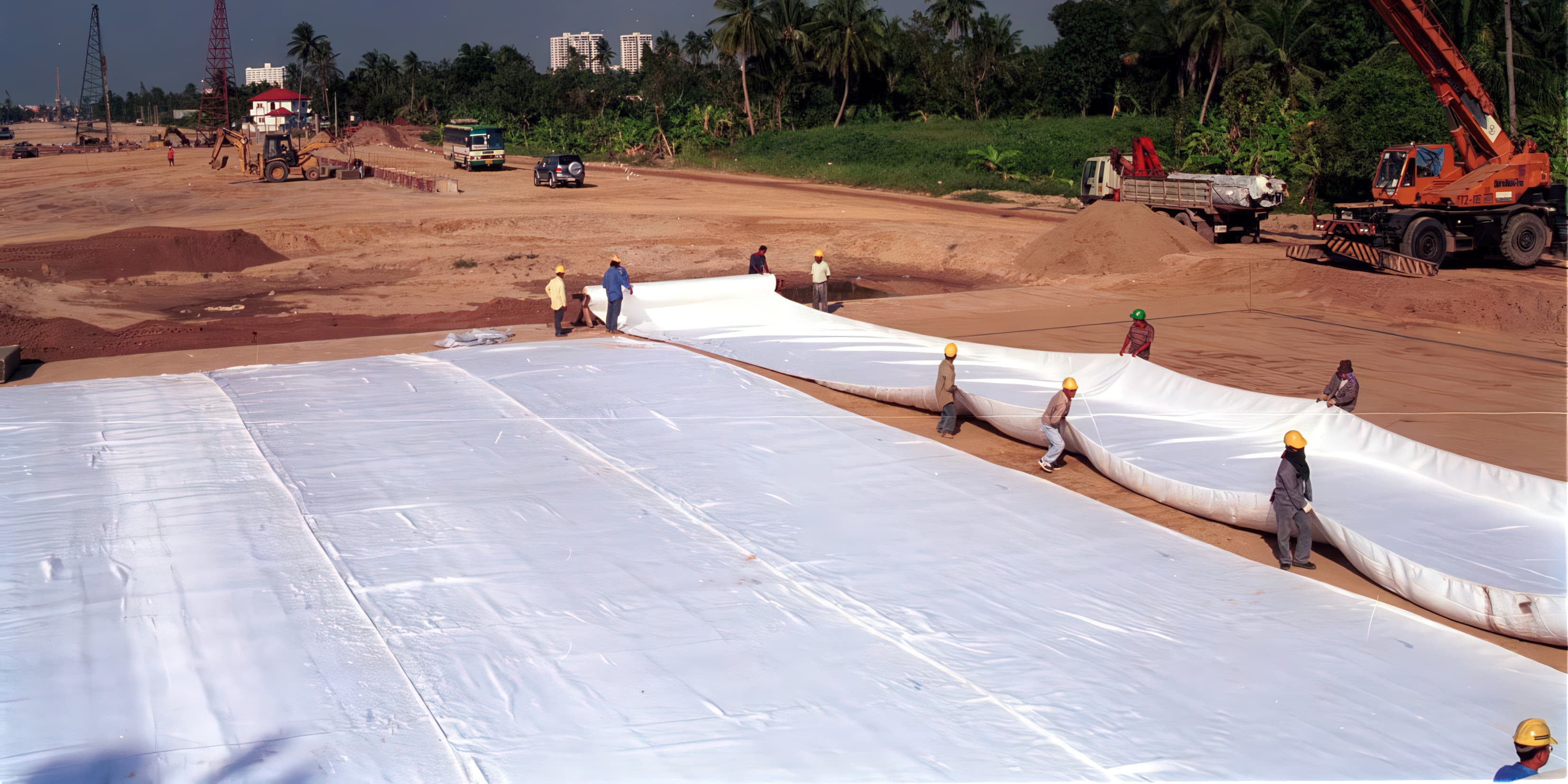 Steep bridge-approach slopes reinforced with MIRAGRID 5XT geogrids at close vertical spacing.