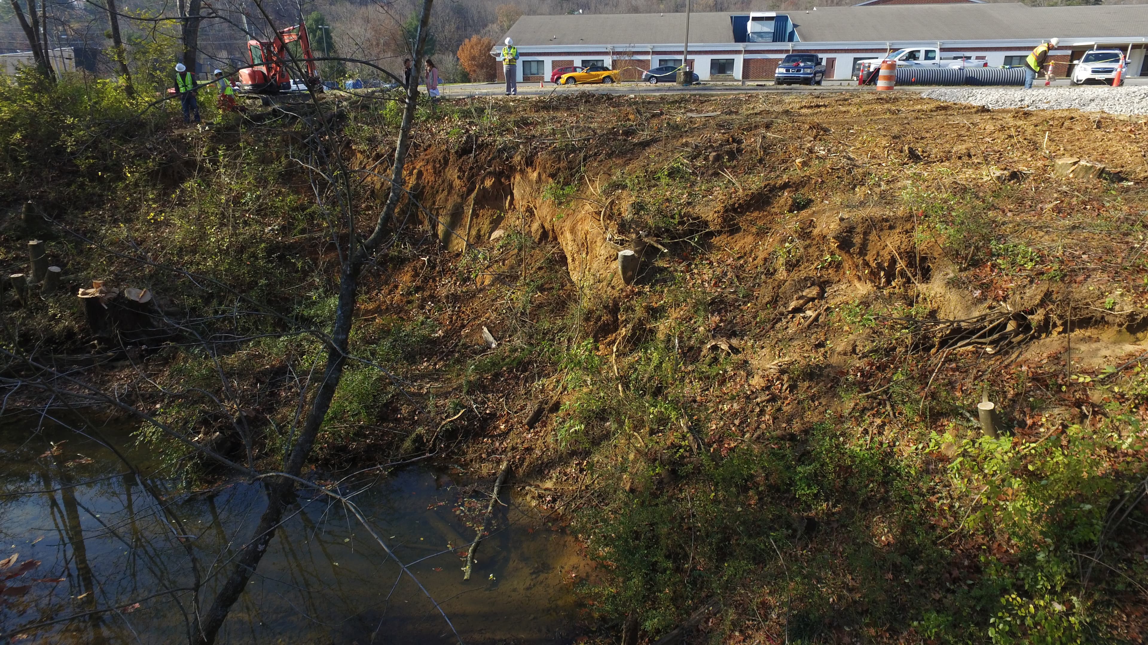 Mountain Creek Stream bank stabilization, Tennessee Erosion control PROPEX