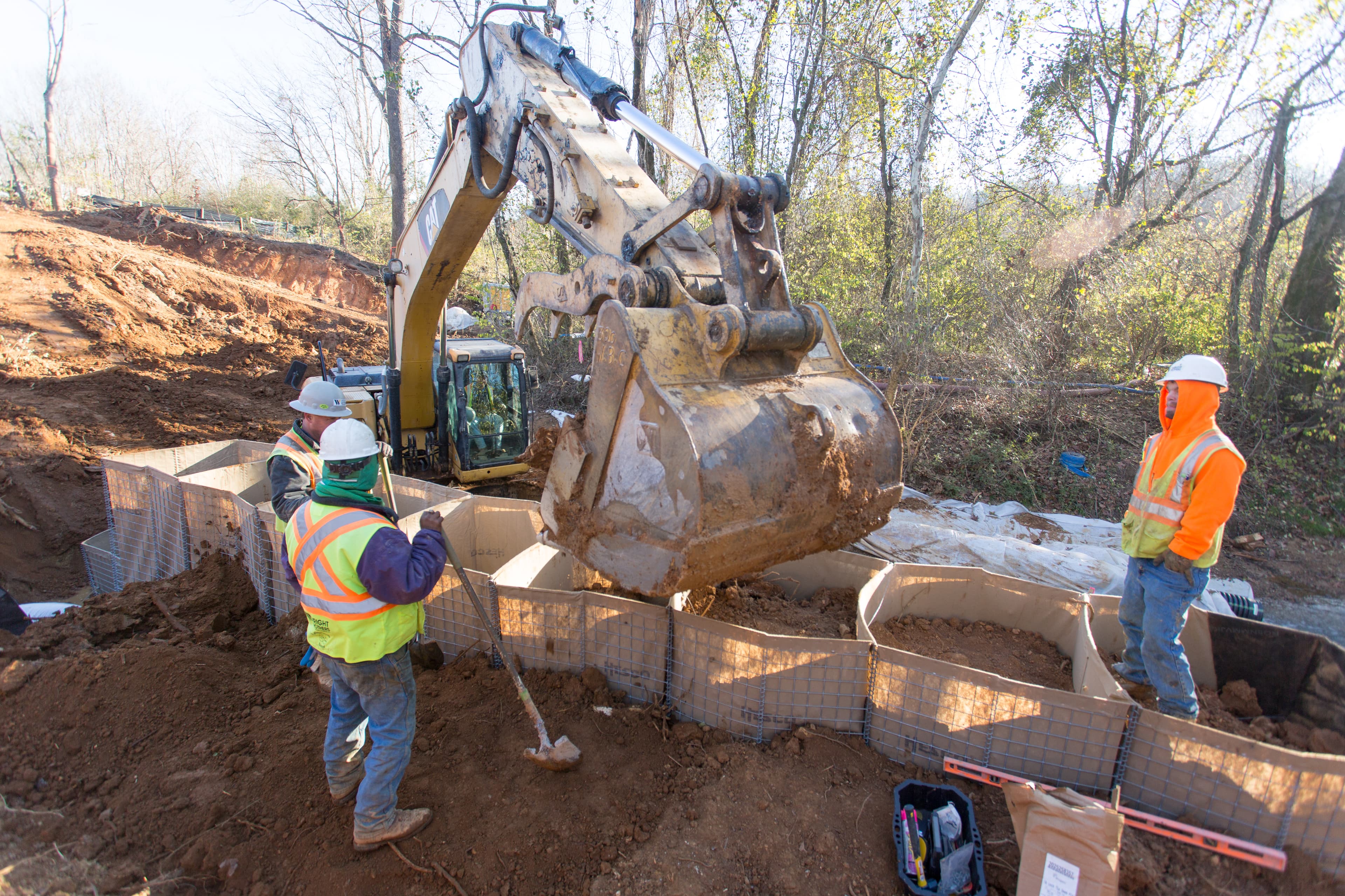 Mountain Creek Stream bank stabilization, Tennessee Erosion control PROPEX