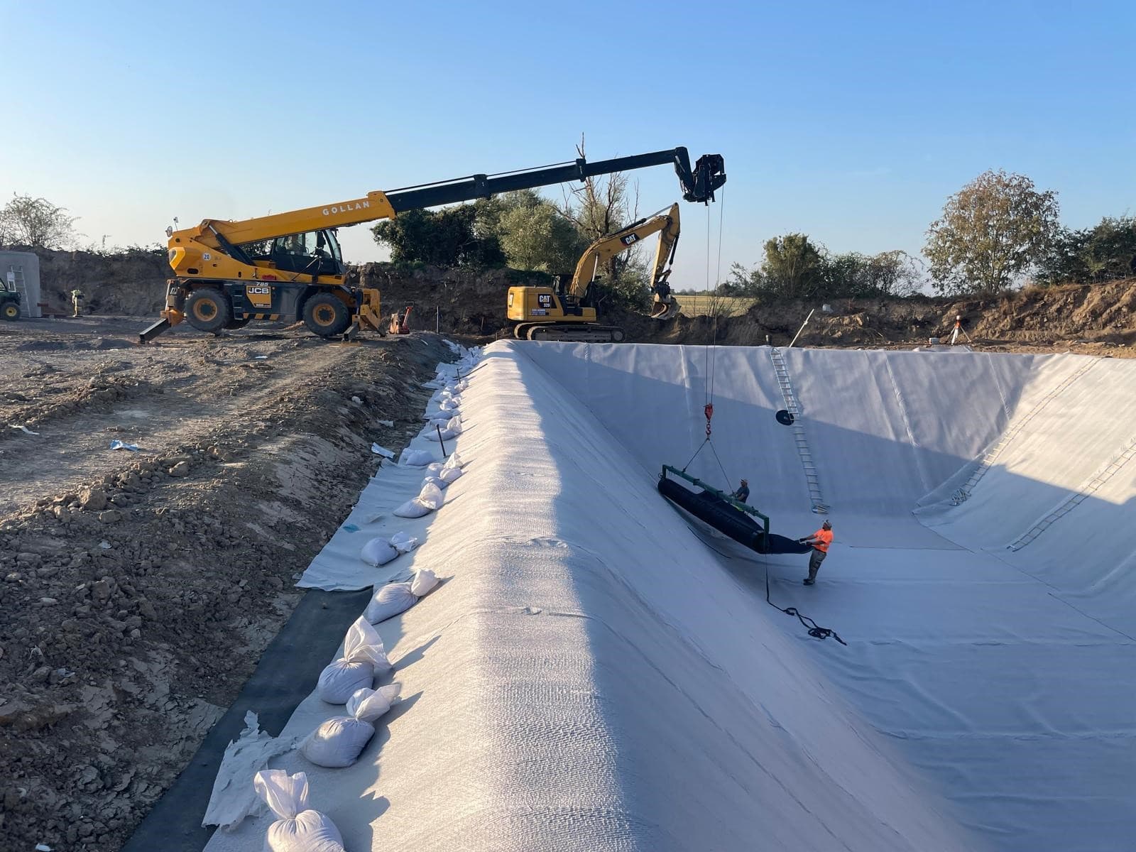 Catchment basin containment system for contaminated surface water at Gollan Recycling GmbH, Germany