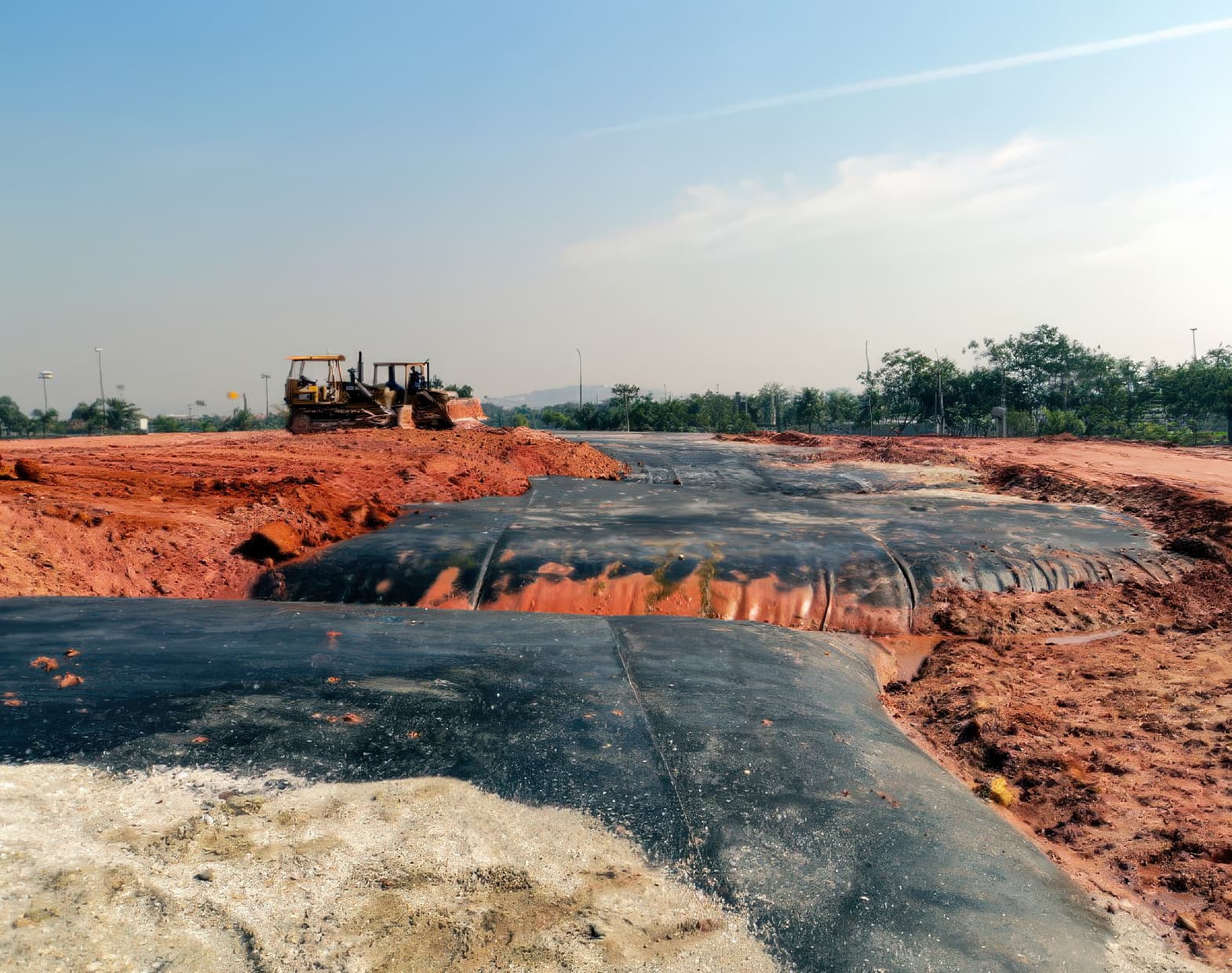 Capping a GEOTUBE® dewatering cell