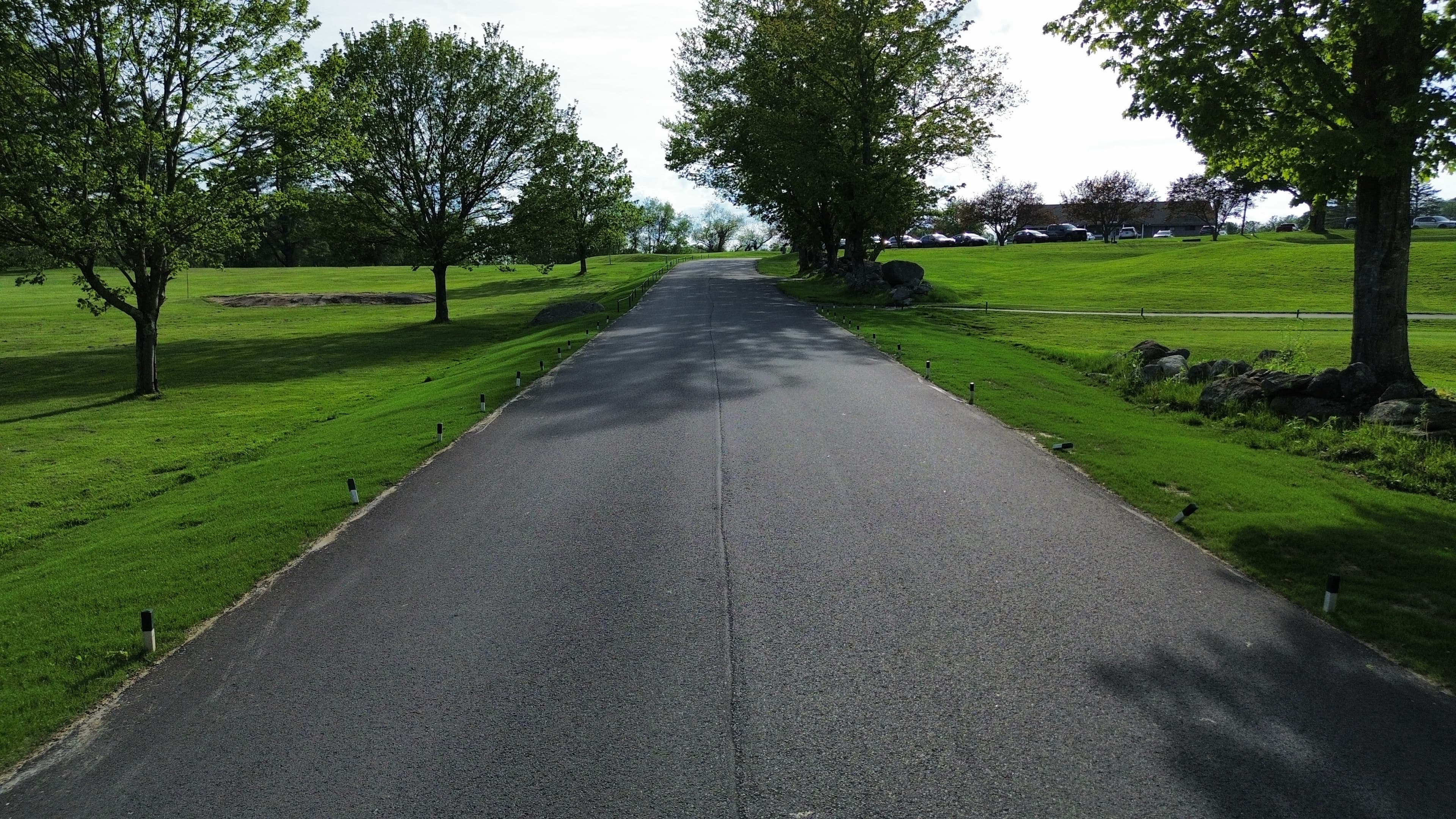 The reconstructed roadway provides a continuous, uniform driving surface across the project site.