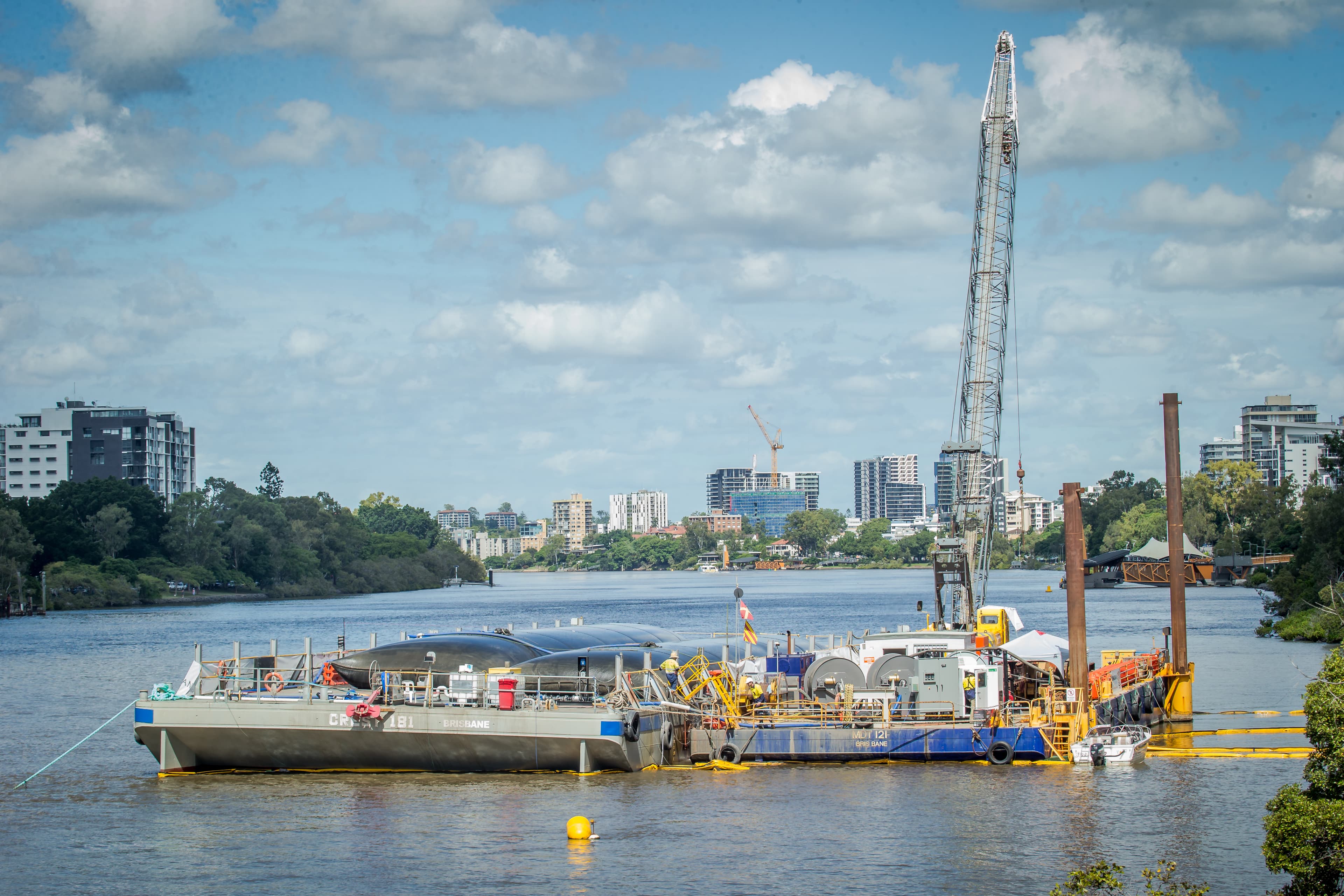 Brisbane River Australia Dewatering GEOTUBE