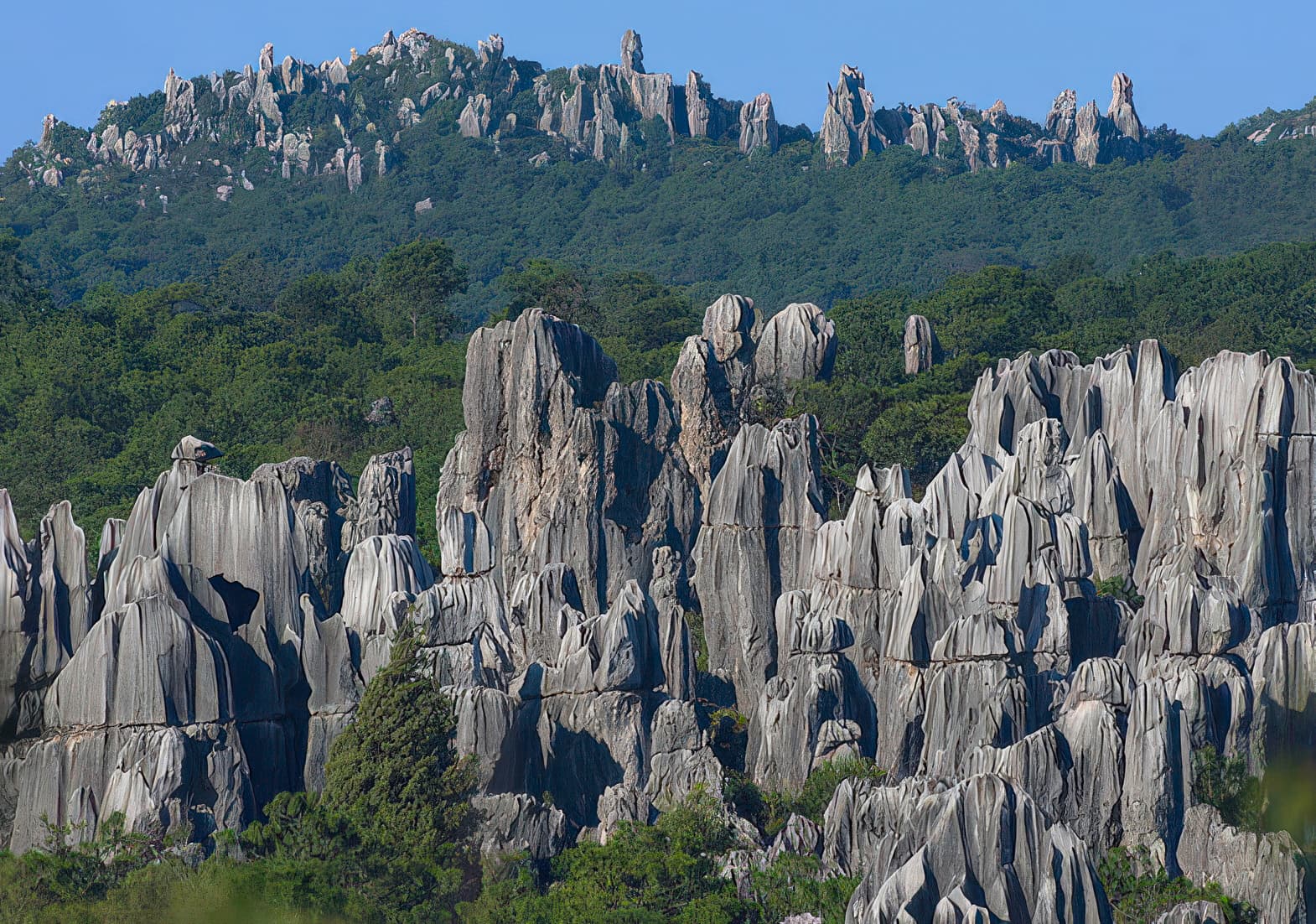 Exposed karst formations in Guizhou Province