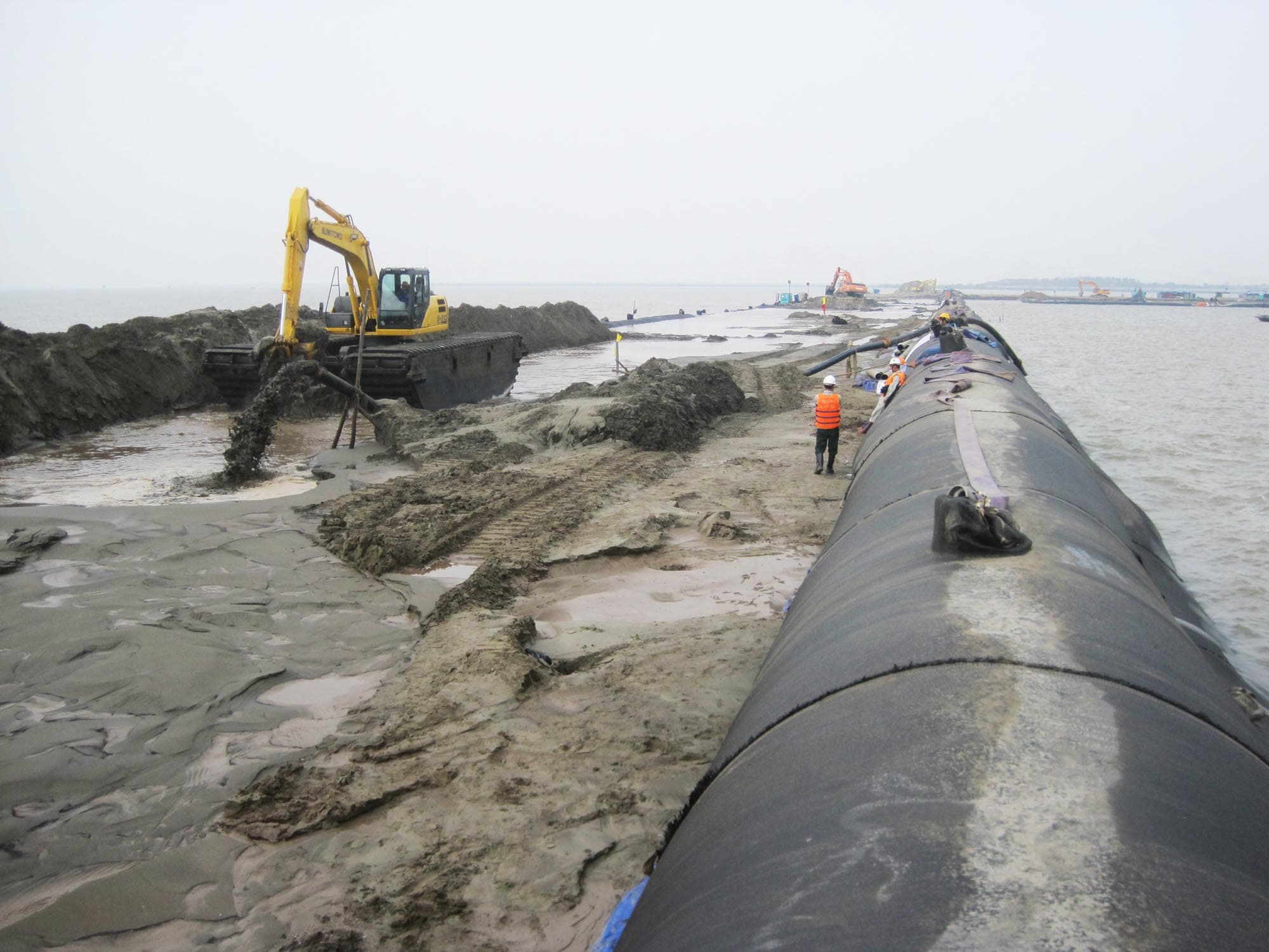 The longest sea-crossing bridge constructed with GEOTUBE