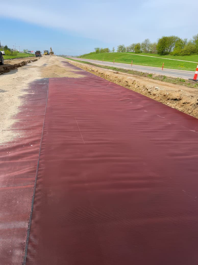 The geosynthetic delivered quick reinforcement and separation, eliminating further subgrade stability issues.