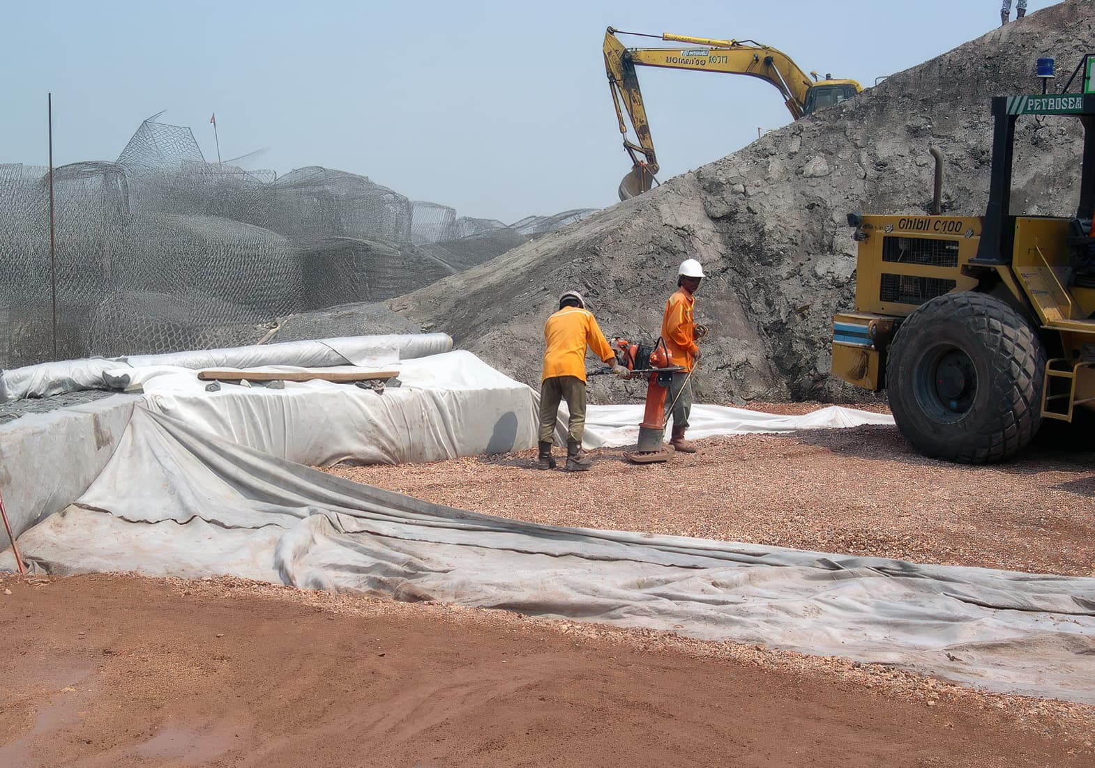 Compacting granular drainage blanket-standard