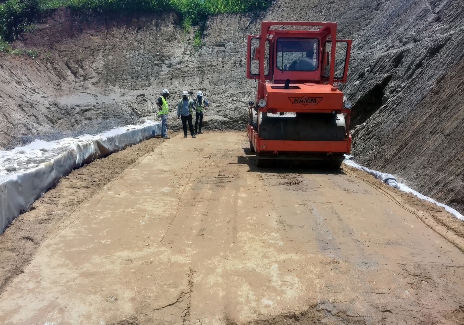 Compaction of reinforced fill