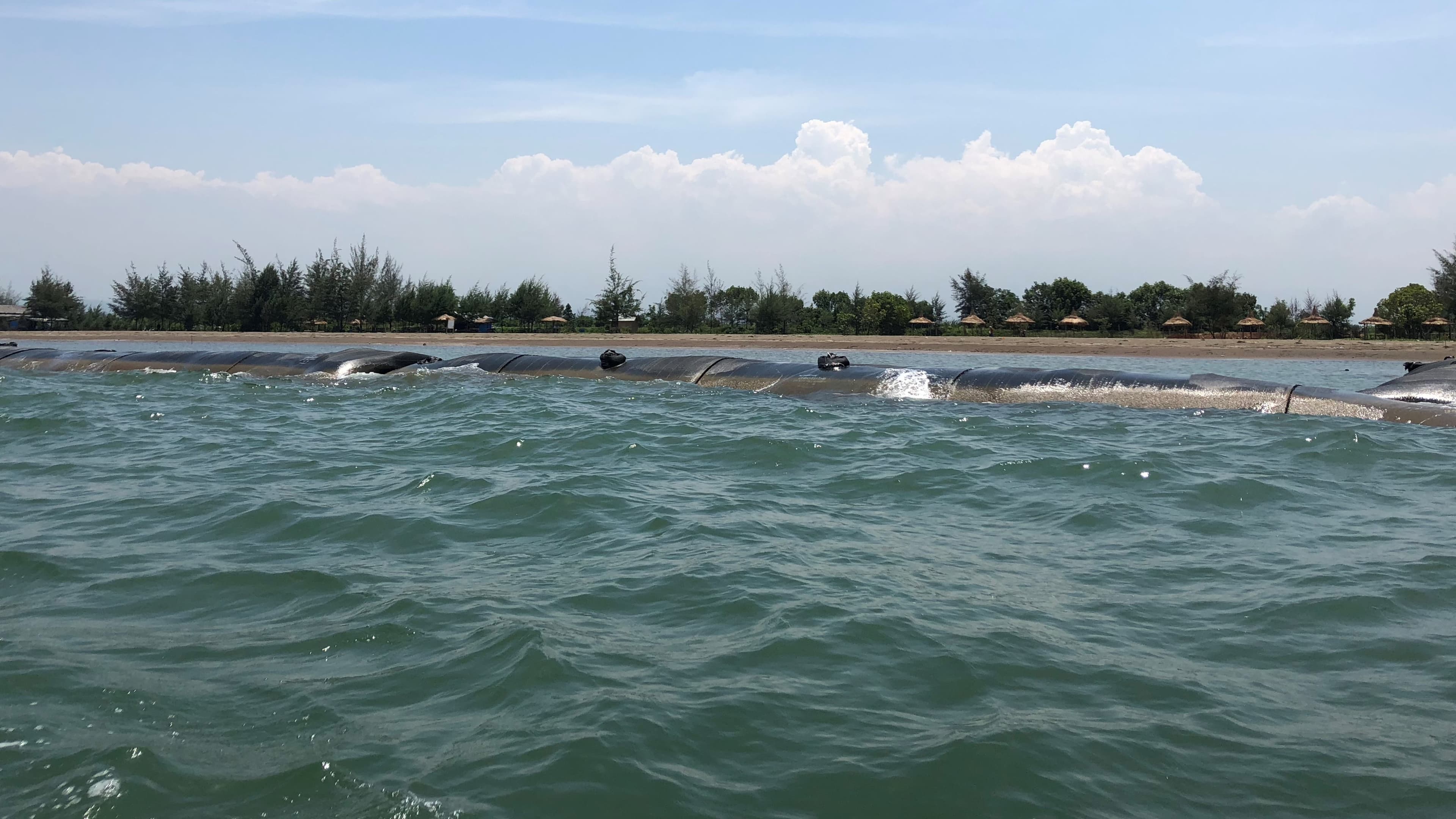 GEOTUBE breakwaters: Shoreline protection at Sigandu Beach, Indonesia