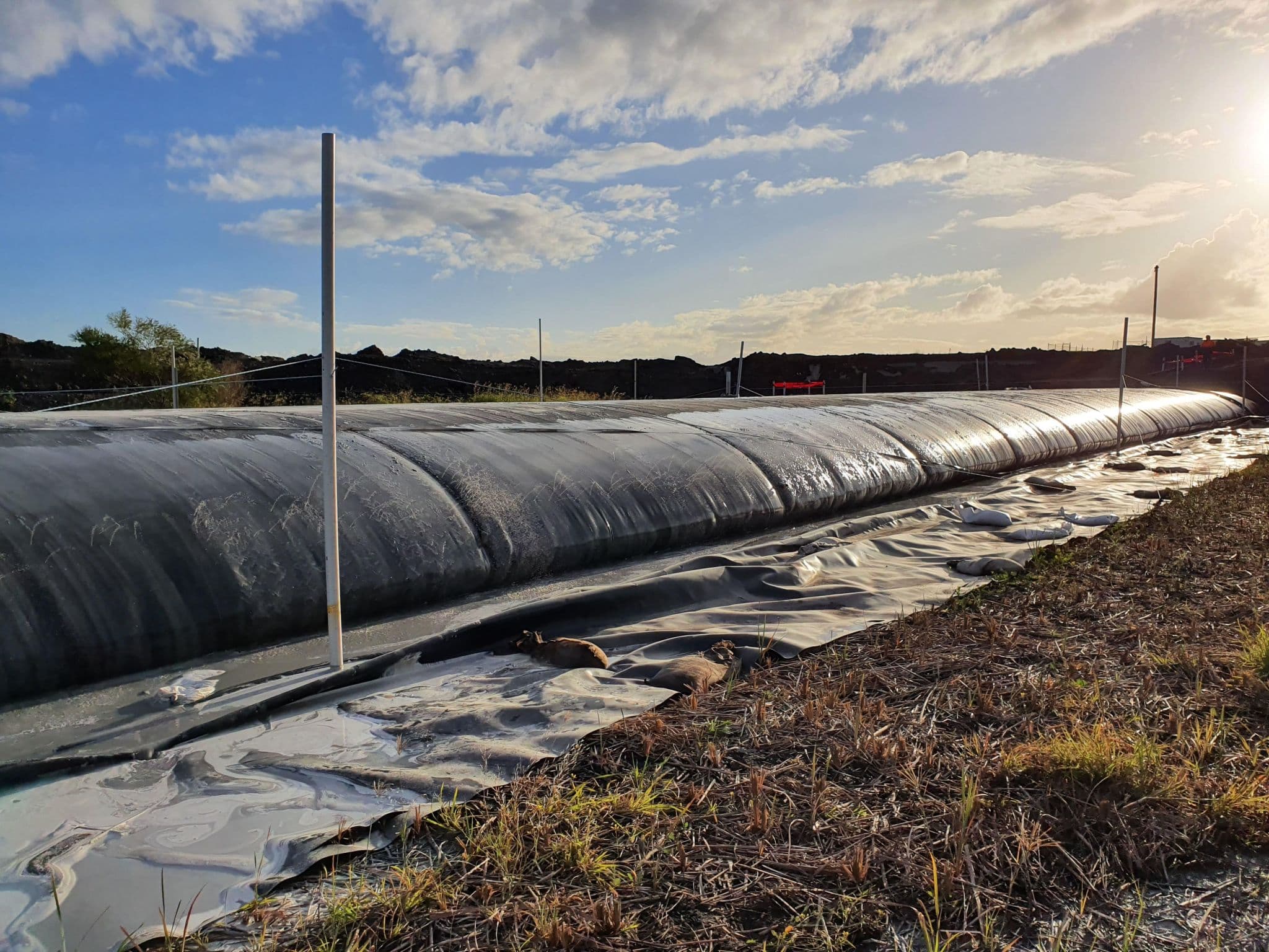 GEOTUBE dewatering technology is a cost-effective method for removing water from industrial and mineral slurries and sludges.